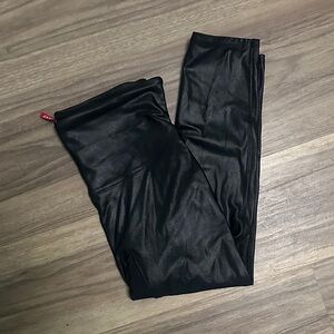 Spanx Black Shiny Leggings